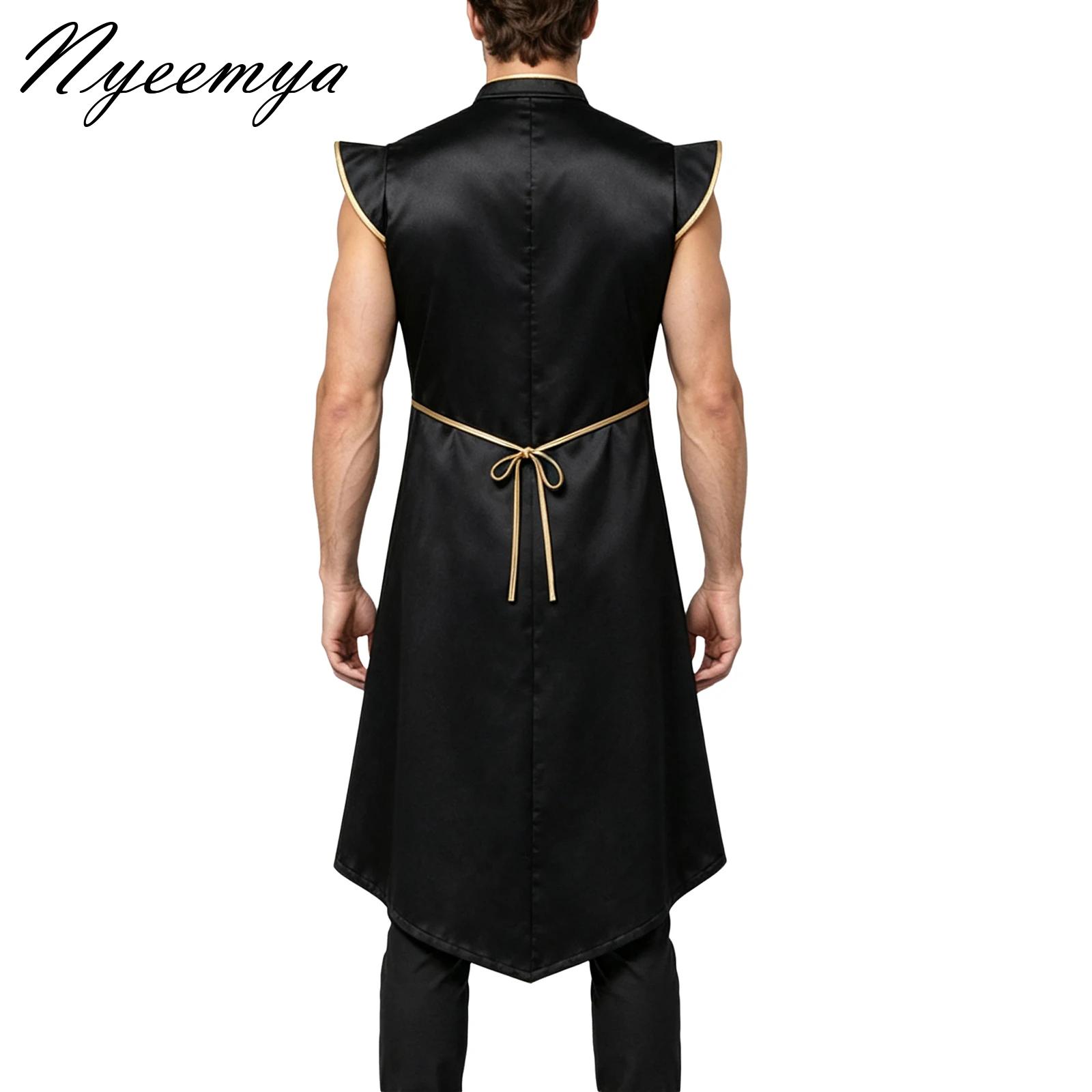 Jackets - Schwarze Mittelalterliche Halloween-Kostüme Mittelalterlicher Renaissance-Punk-Stil Herrenmantel
