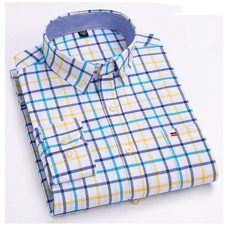 Oxford Cotton Casual Shirt Business - 2024 neue männer Hemd Lange ärmeln
