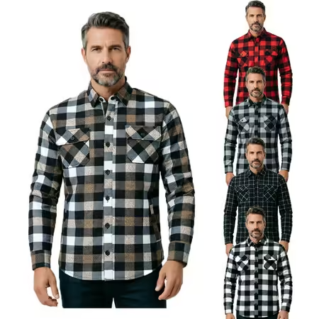 Flannel Plaid Shirt Heavy Weight - 2026 Herbst- und Winter-Langarmhemd im amerikanischen