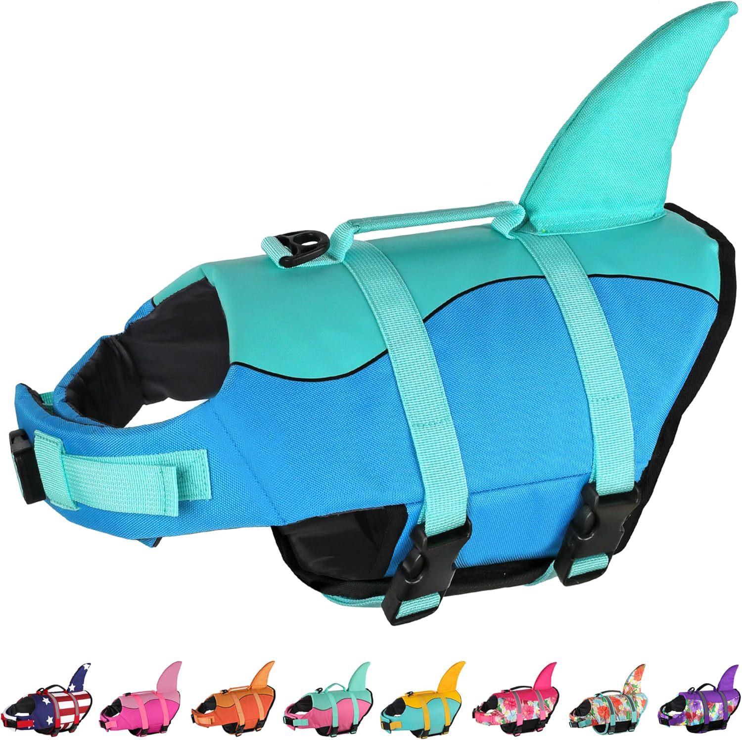 Jackets - Hundeschwimmweste für große Hunde, Outdoor-Schwimmen, Hai-Design
