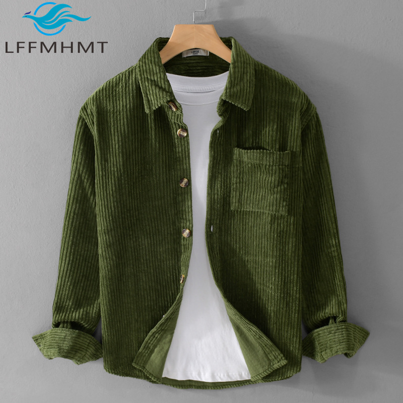 2026 Neues Herren-Cordhemd mit – Corduroy Button Up Shirt Men Bewertung und Preis