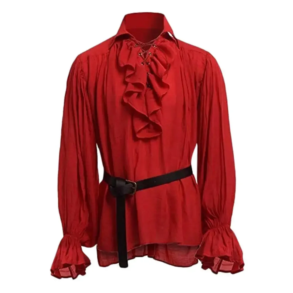Mittelalterliche Hemden Gerüsc – Medieval Gothic Lace Up Pirate Shirt Bewertung und Preis