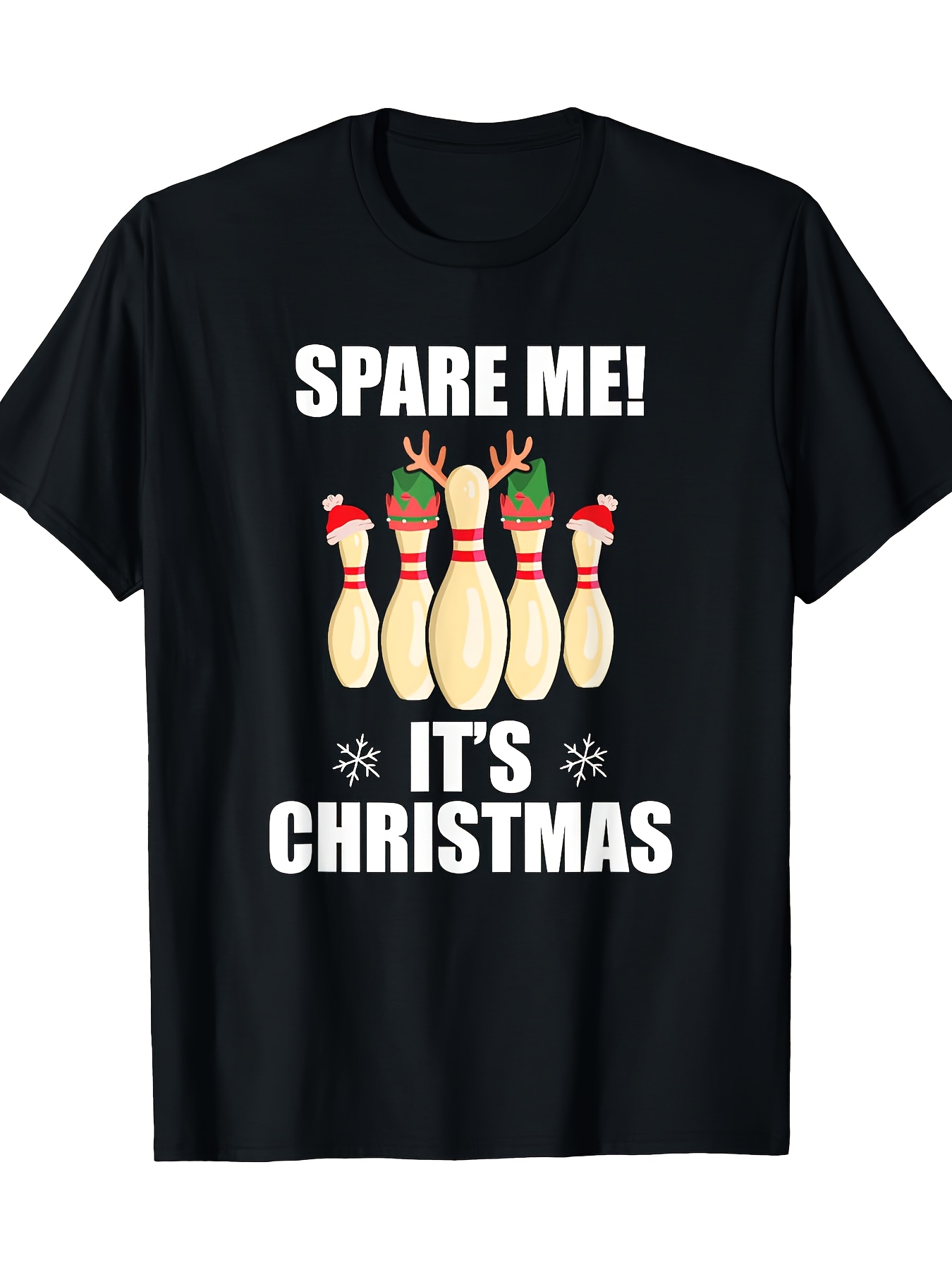 Schwarzes Weihnachts-Bowling-T – Short Sleeve Bowling Shirt Retro Bewertung und Preis