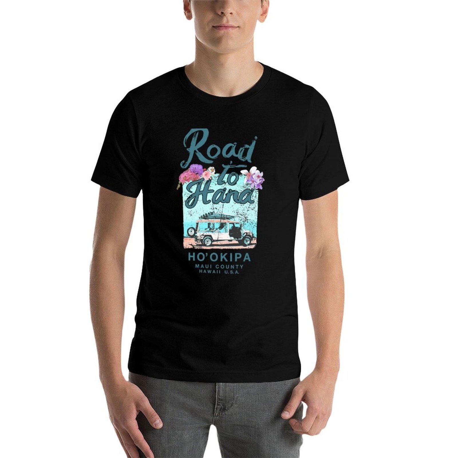 „Road to Hana Maui Hawaii“ – V – Vintage Hawaiian Floral Shirt Bewertung und Preis