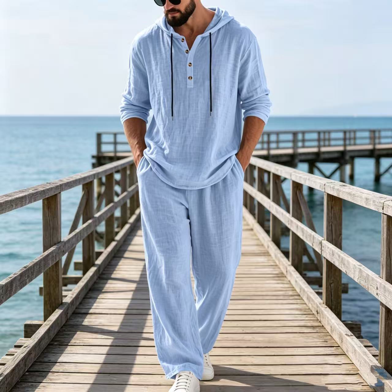 2026 Cross-Border Frühling und – Mens Linen Shirt Long Sleeve Bewertung und Preis