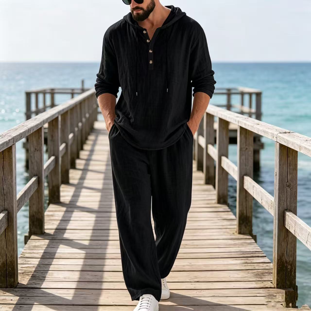 2026 Cross-Border Frühling und – Mens Linen Shirt Long Sleeve Bewertung und Preis
