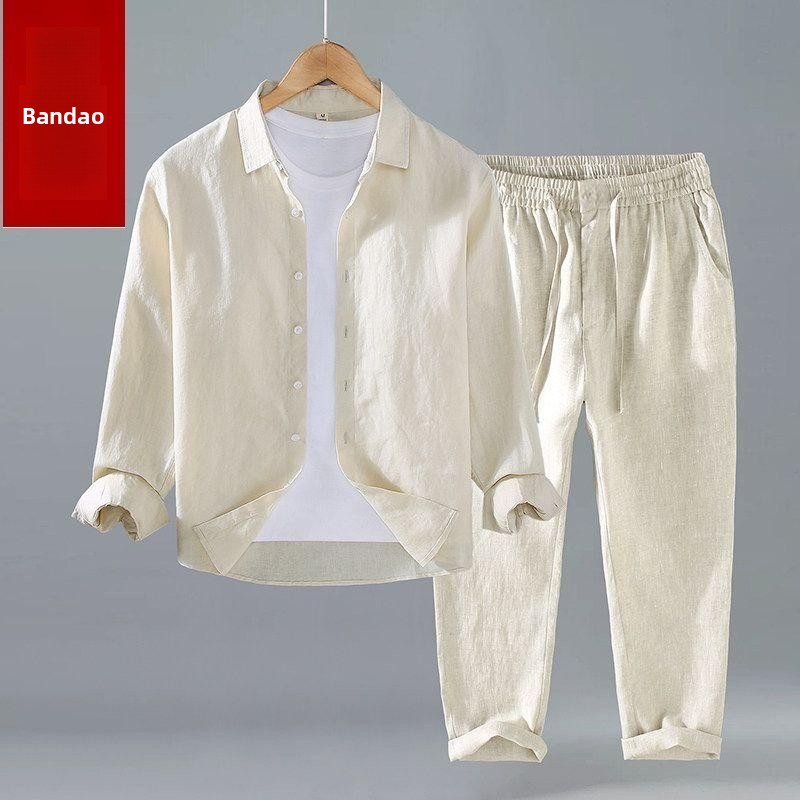 Sommer Baumwolle-Leinen Hemd-H – Mens Linen Shirt Long Sleeve Bewertung und Preis