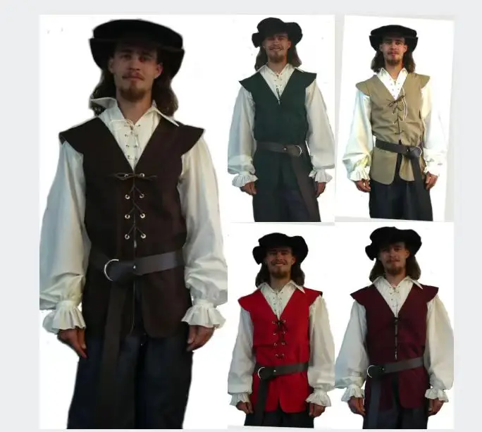 Mittelalterliche Hemden, gerüs – Medieval Gothic Lace Up Pirate Shirt Bewertung und Preis