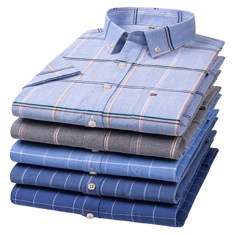 Qualität Männer Shirt Kurzarm  – Oxford Cotton Casual Shirt Business Bewertung und Preis
