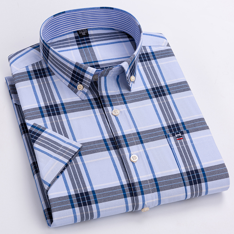 Qualität Männer Shirt Kurzarm  – Oxford Cotton Casual Shirt Business Bewertung und Preis