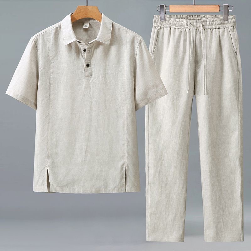 Frühling/Sommer Mode Retro Spo – Mens Linen Shirt Long Sleeve Bewertung und Preis