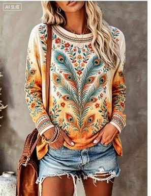 Damen Langarm-T-Shirt Vintage- – T-Shirts Bewertung und Preis