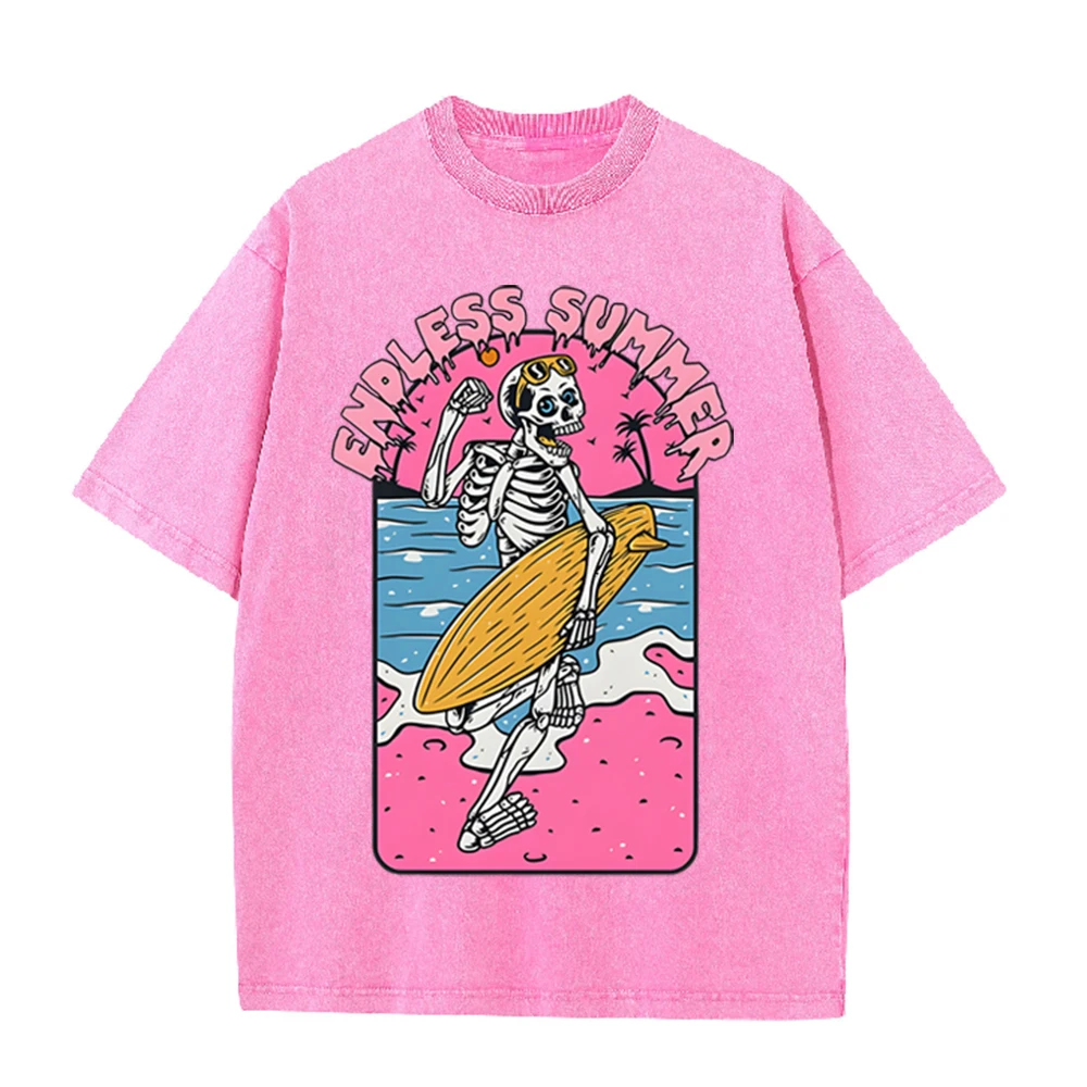 2026 Vintage Skeleton Surfer E – Acid Wash Vintage Graphic T Shirt Bewertung und Preis