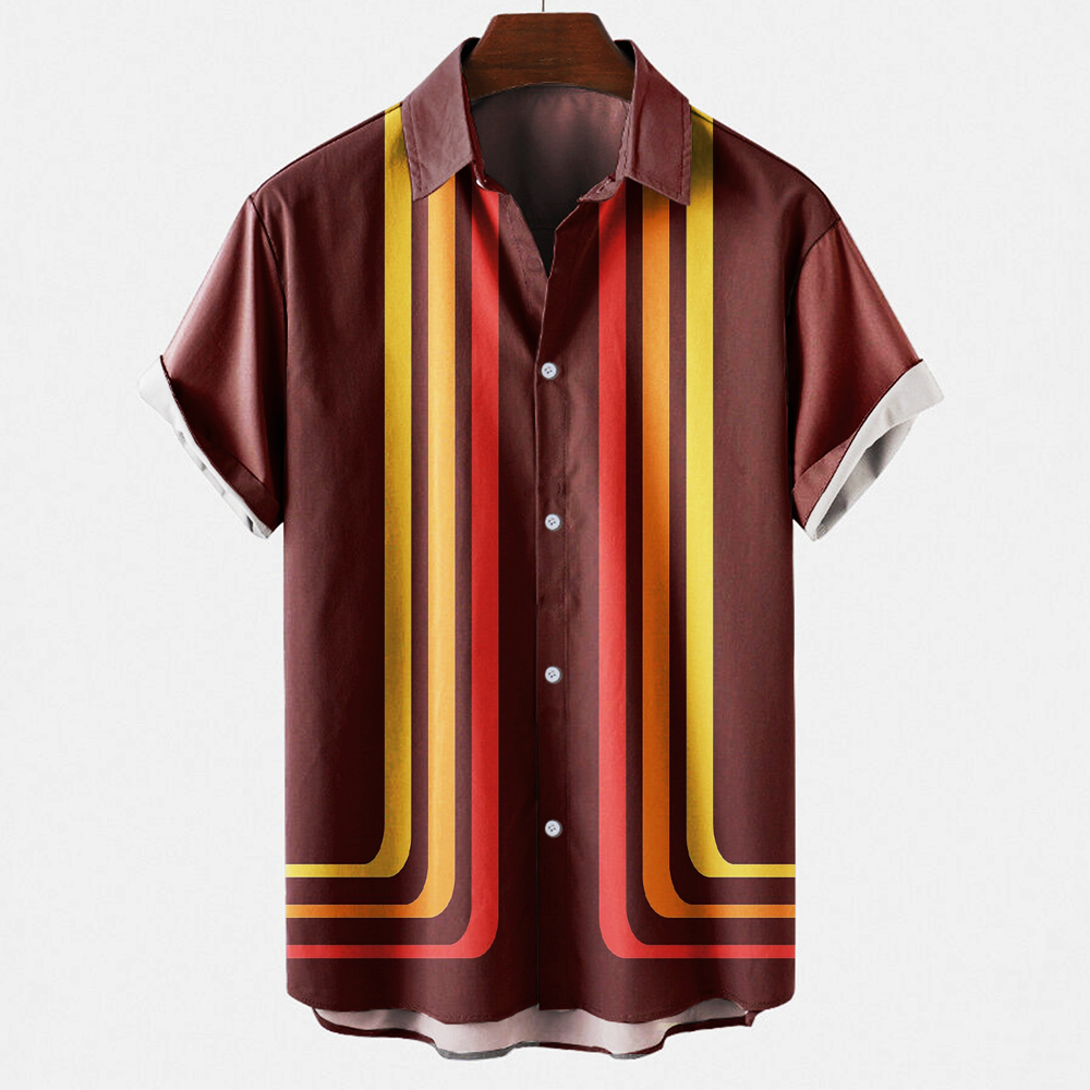 Herren-Bowlinghemd im Vintage- – Short Sleeve Bowling Shirt Retro Bewertung und Preis