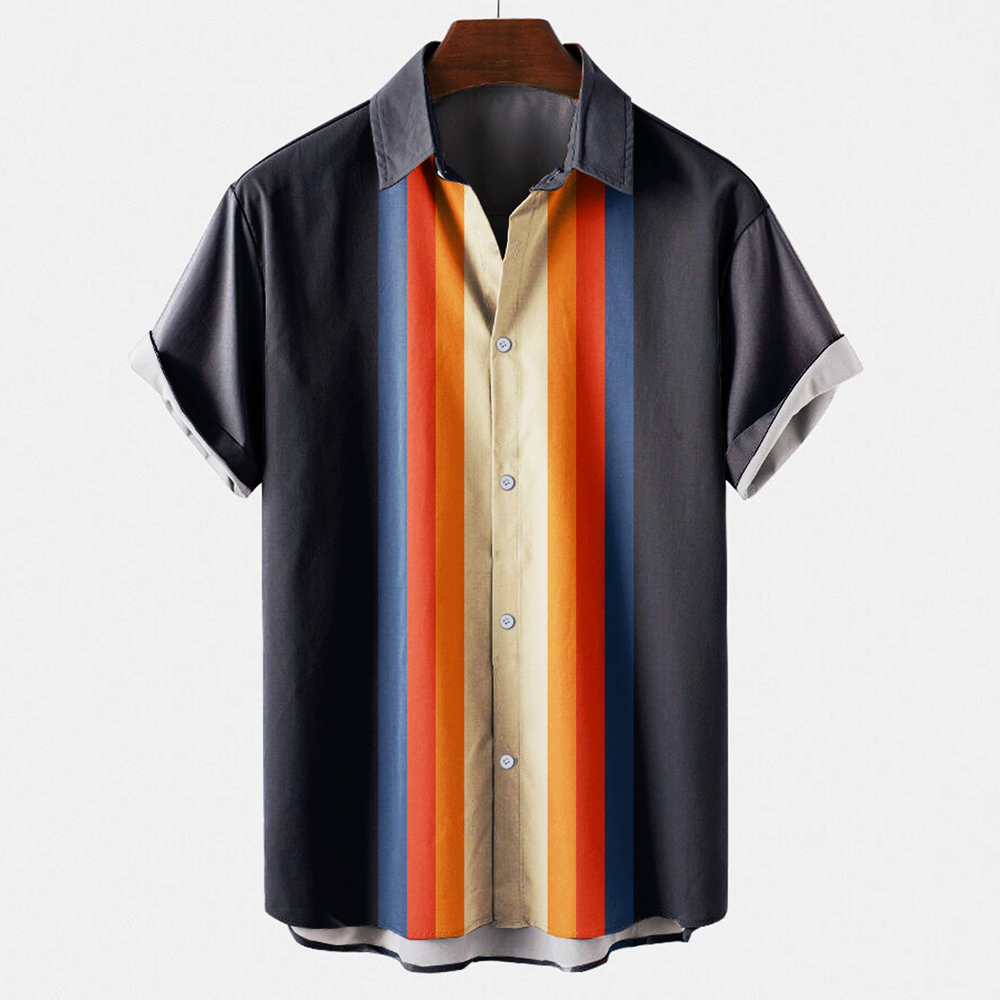 Herren-Bowlinghemd im Vintage- – Short Sleeve Bowling Shirt Retro Bewertung und Preis