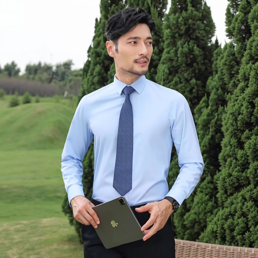 Herrenmode Langarmhemd aus Bam – Breathable Bamboo Fiber Shirt Non Iron Bewertung und Preis