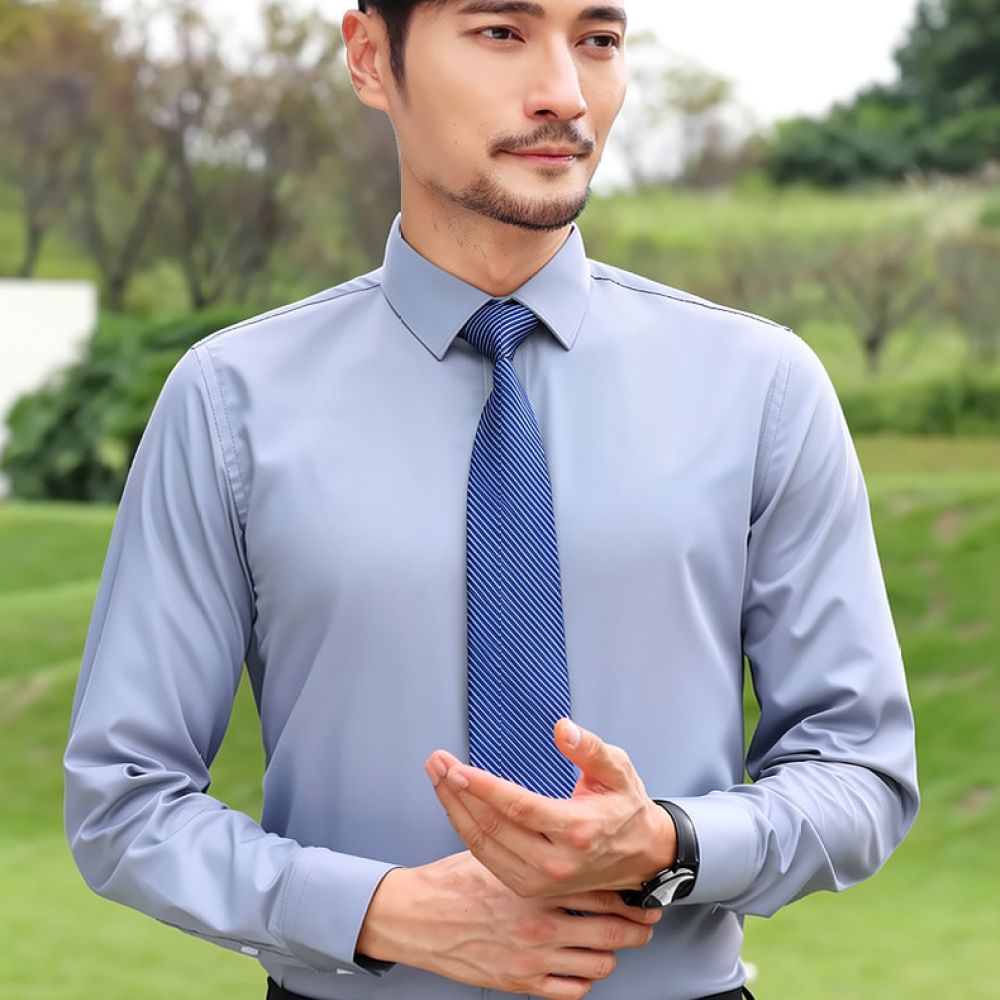 Herrenmode Langarmhemd aus Bam – Breathable Bamboo Fiber Shirt Non Iron Bewertung und Preis