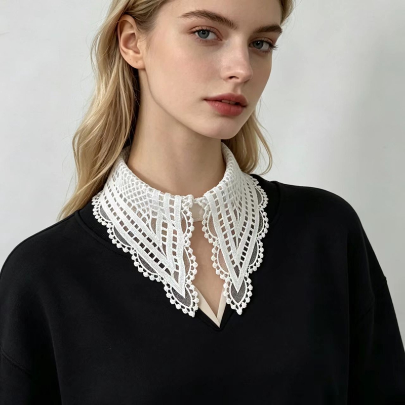 Damen Weißer Rüschen-Falsch-Kr – Shirts Bewertung und Preis