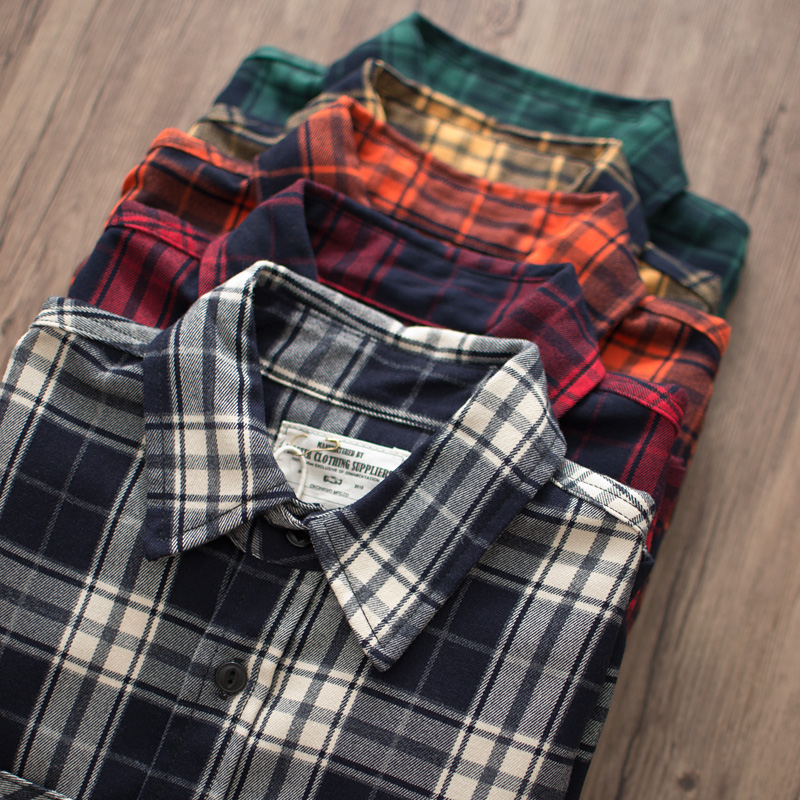 Herbst Neue Amerikanische Retr – Flannel Plaid Shirt Heavy Weight Bewertung und Preis