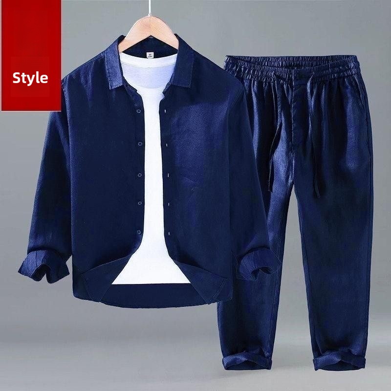 Loses Leinen-Freizeitoutfit fü – Mens Linen Shirt Long Sleeve Bewertung und Preis